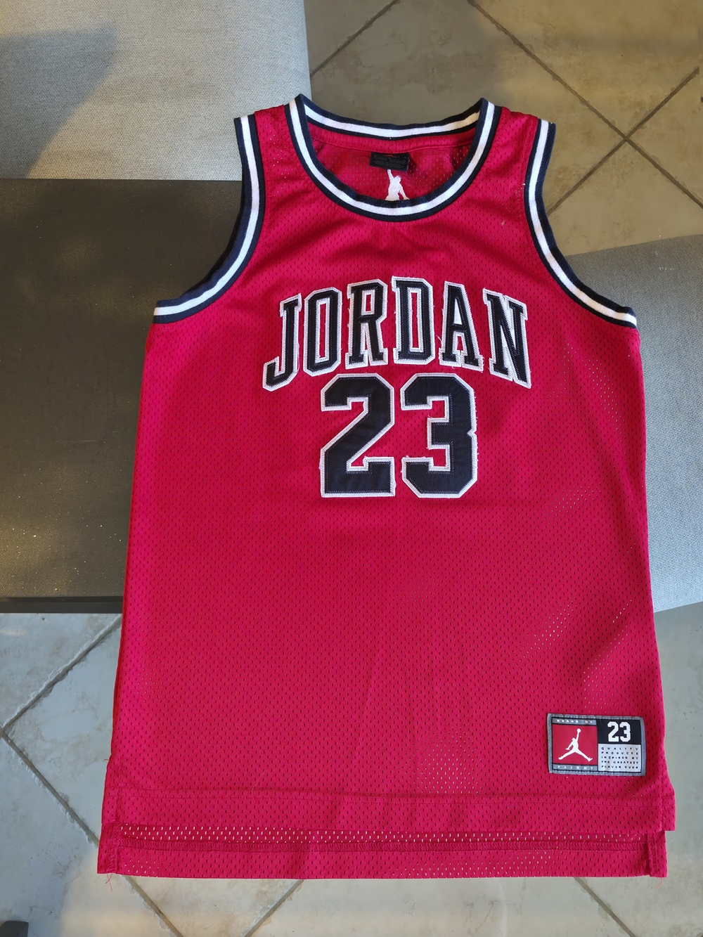 Jordan 23 Red Basketball Jersey Size 10 A 12 Años